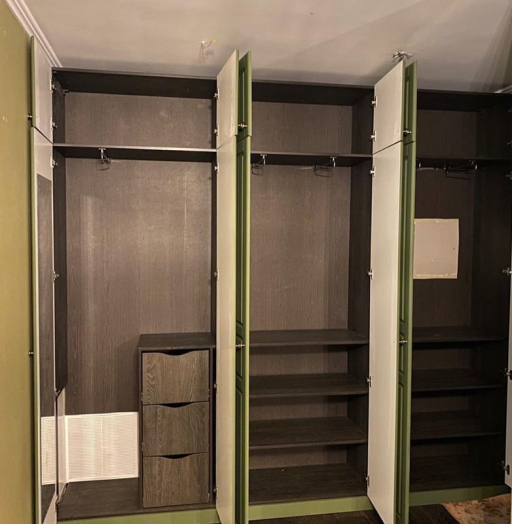 Встроенные распашные шкафы-Встраиваемый шкаф с распашными дверями «Модель 31»-фото4