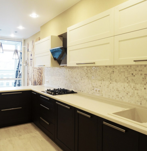 Белый кухонный гарнитур-Кухня МДФ в ПВХ «Модель 138»-фото3